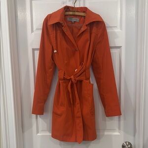 Anne Klein Women's Orange Trench Coat